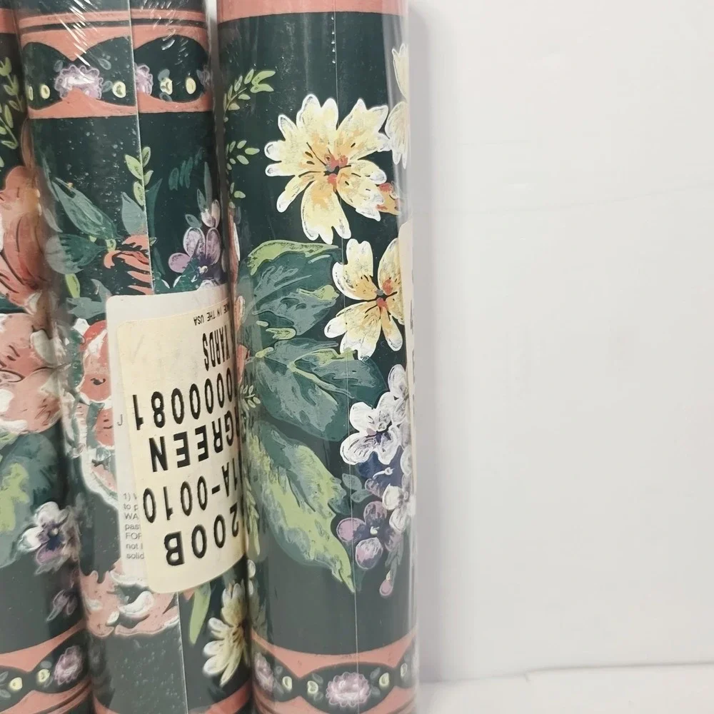4 Vintage Floral Wallpaper Border Cabbage Rose 5 Yards